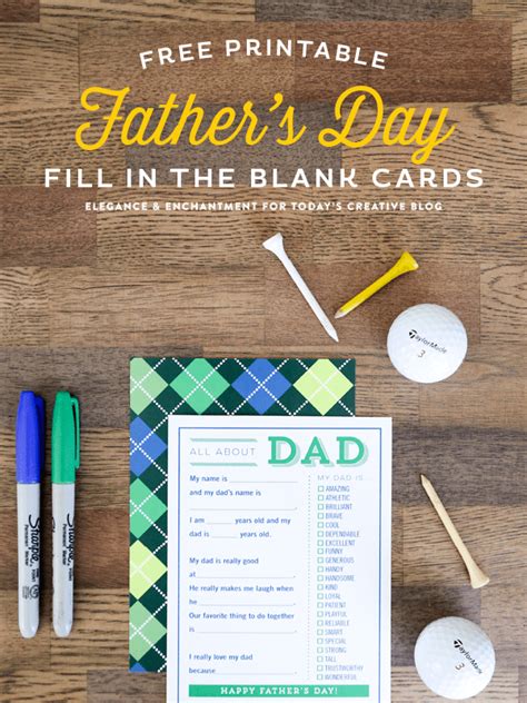 Freebie Fathers Day Fill In The Blank Card Scrap Booking