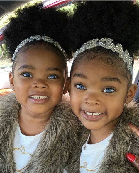 Blue Eyed African American Twins Cute Twins Beautiful Black Babies