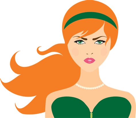Female Cartoon Character Red Hair