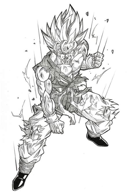 Drawing goku super saiyan from dragonball z tutorial dragonball z. ssj3 goku drawing - Google Search | Goku desenho, Desenhos ...