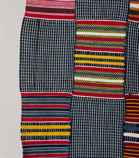 An Ewe Strip Woven Textile Detail Kente Cloth Adinkra African