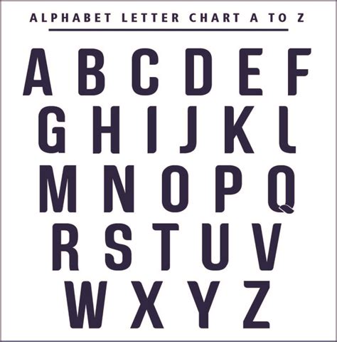 Alphabet List Printable