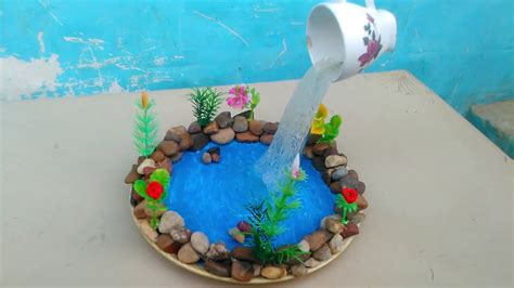 Waterfall From Hot Glue Gun And Cup Plate Showpiece Craft