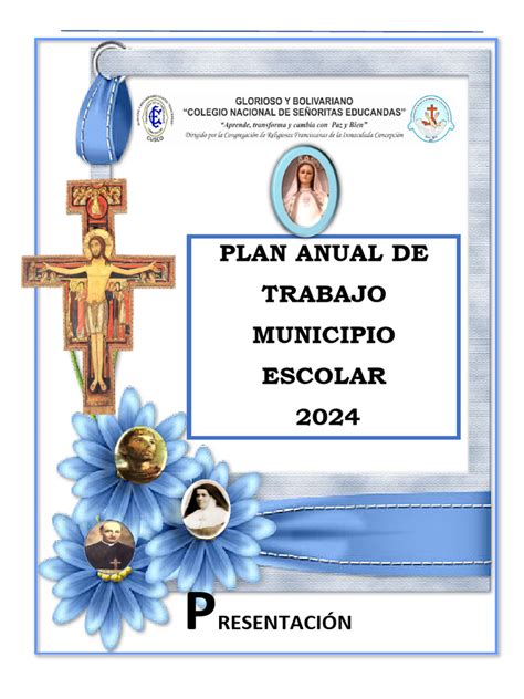 Plan De Trabajo Del Municipio Escolar 2024 Pdf Amor Justicia