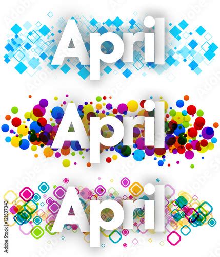 April Color Banner Stock Image And Royalty Free Vector Files On
