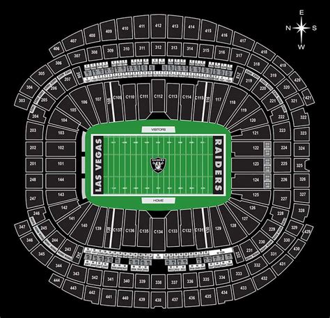 Raiders Stadium Seating Map
