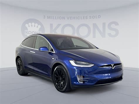 2020 Tesla Model X Long Range 30012 Miles Deep Blue Metallic Used