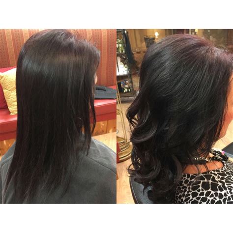 Before And After Babe Extensions For Length And Volume Done By Stylist