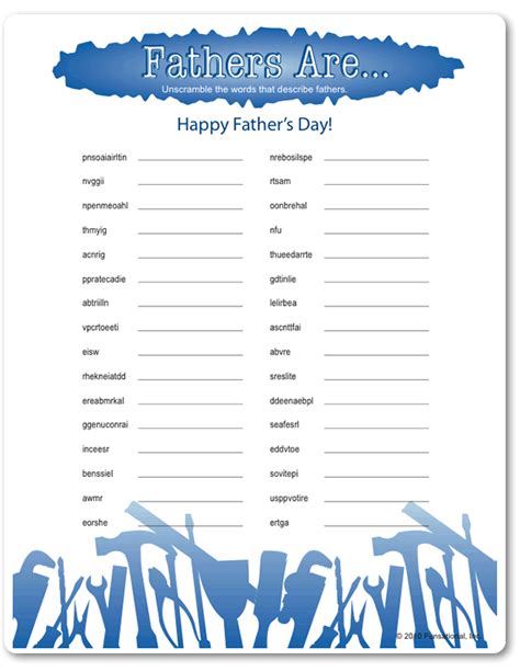 Printable Fathers Day Games Fathers Day Games