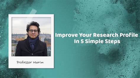 Improve Your Research Profile In Five Simple Steps Youtube