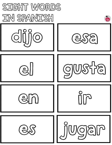 Spanish Sight Words Kindergarten A Beginners Guide Worksheets Decoomo