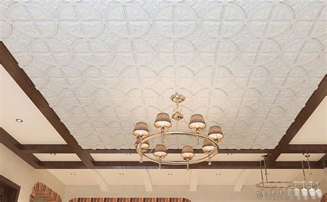 Art3d Drop Ceiling Tiles 2x2 Glue Up Ceiling Panel Fancy Classic Style In White