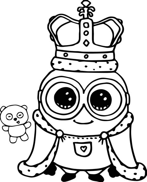 Bob Minion With Teddy Bear Coloring Pages Coloring Pages