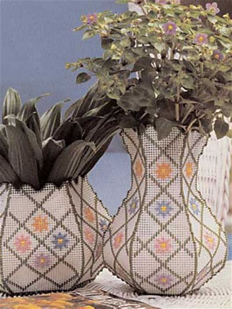 Vases Plastic Canvas Free Patterns