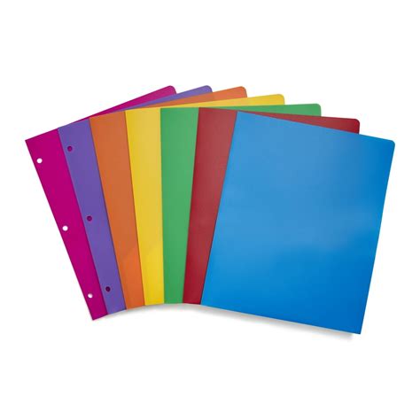 Staples Poly 2 Pocket School Folder Assorted Colors 52819 55095