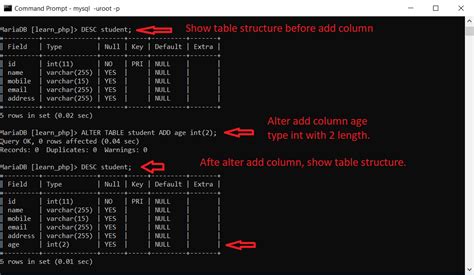 Table_name the name of the table that you wish to create. Mysql Alter table| Add column in mysql table | MySQL alter commands