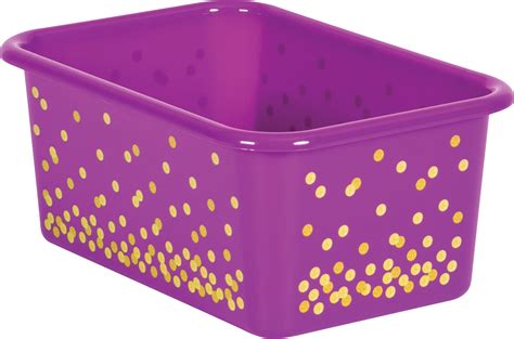 Purple Confetti Small Plastic Storage Bin - TCR20892 | Teacher Created Resources