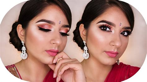 Indian Bollywood Make Up Look Rose Gold Look Sanny Kaur Youtube