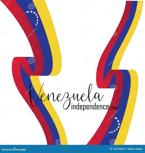 Vector Illustration Of Happy Venezuela Independence Day Stock Vector