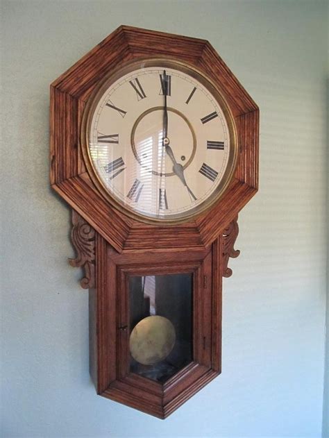 You Are Bidding On An Antique Ansonia Wall Clock This Is An Ansonia Regulator B Circa 1901 As