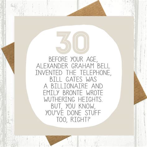 By Your Age Funny 30th Birthday Card By Paper Plane