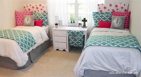 pink spirit blue and grey design ur own coordinating dorm custom made dorm room bedding