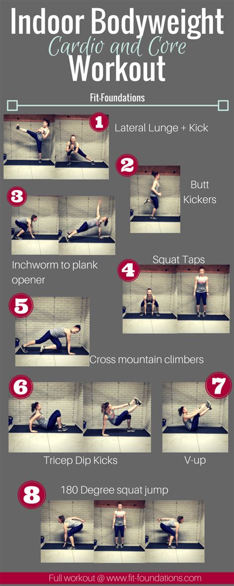 Bodyweight Cardio Workout Fun Indoor Cardio Core For Cold Days Fit Foundations Cardio