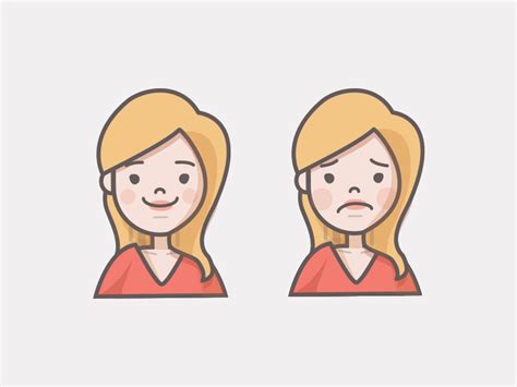 Happy Sad Girl Icon By Stephanie Lee On Dribbble