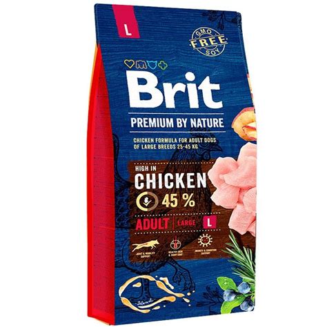 Brit Premium By Nature Chicken Adult Large 15kg Gpetcl