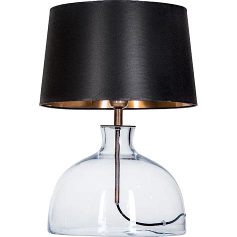 Modern Haga Black Glass Bedroom Table Lamp 4concepts
