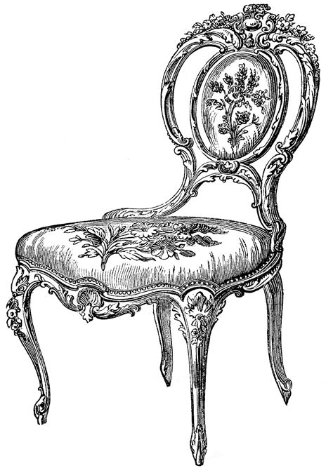 Also, find more png clipart about. Vintage Clip Art - Frenchy Chairs - The Graphics Fairy