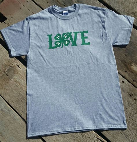 Love 4 H Shirt 4 H Shirt 4h Tee Shirt Blue Jay Vinyl Livestock Show Shirt 4h By Bluejayvinyl