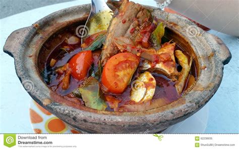 Traditional Malaysia Fish Dish Called Asam Pedas Stock Image Image Of
