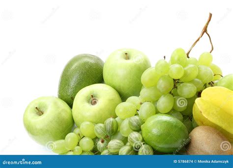 Various Green Fruits Stock Photo Image Of Ingredient 5786874