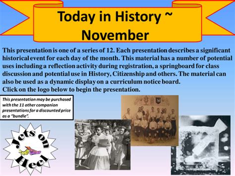 On A November Day In History Teaching Resources