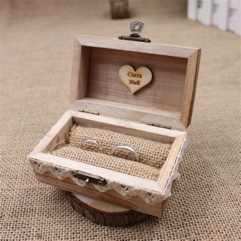 An engagement ring box is not just an ordinary box with an appealing design. Rustic Wedding Ring Box Holder ,Custom Ring Box, Personalized Wedding / Valentines Engagement ...