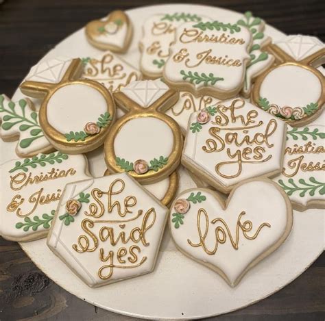 Engagement Cookies Etsy Engagement Party Cookies Engagement Party
