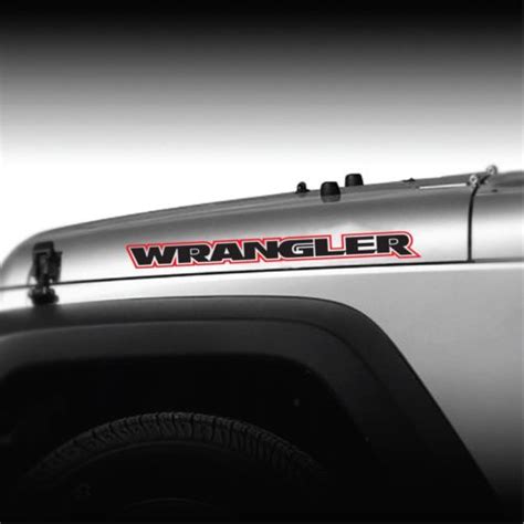 Jeep Wrangler 2 Color Outlined Set Of 2 Jeep Decal Sticker Made In Usa