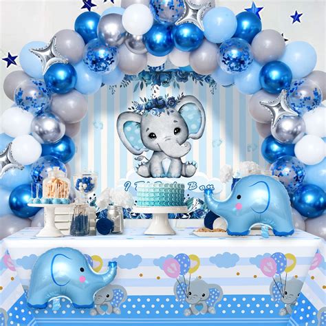 Buy Winrayk Elephant Baby Shower Decorations For Boy Blue Elephant