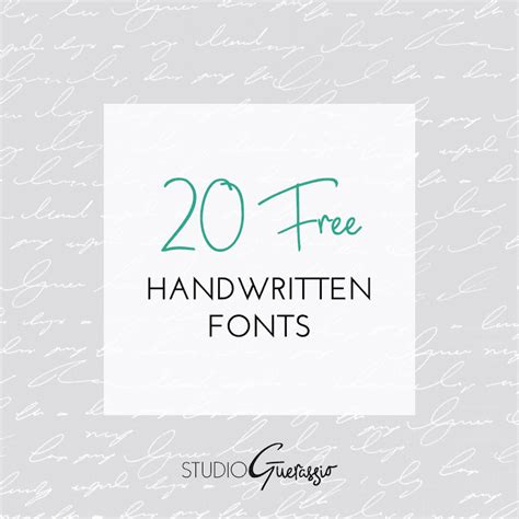 20 Free Handwritten Fonts Studio Guerassio