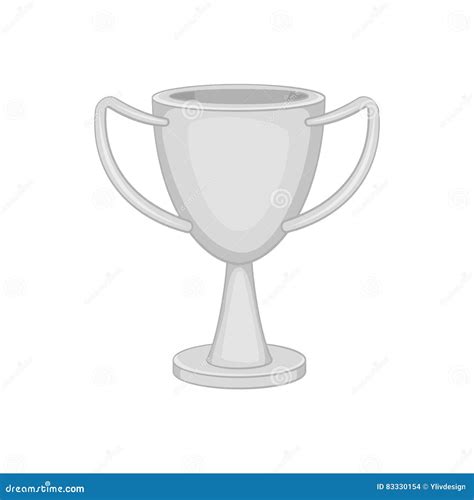 Trophy Cup Icon Black Monochrome Style Stock Vector Illustration Of