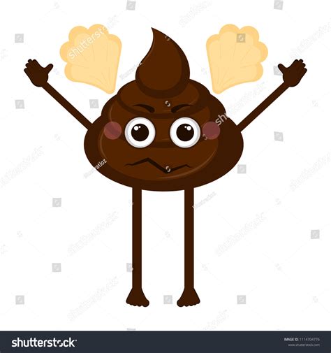 Angry Poop Emoji Stock Vector Royalty Free 1114704776 Shutterstock