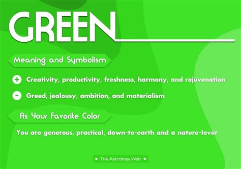 Green Color Meaning And Symbolism The Astrology Web