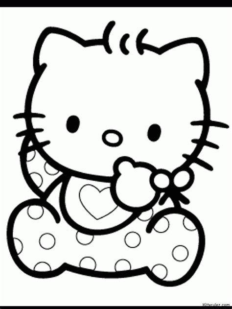 Hello Kitty To Draw Coloring Home