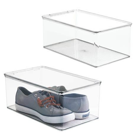 Plastic Shoe Box With Lid For Closet 1275 X 725 X 375 Plastic
