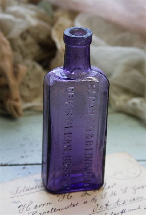 Purple Bottle Amethyst Glass Antique Sloan S Liniment Boston Apothecary Bottle Purple Bottle