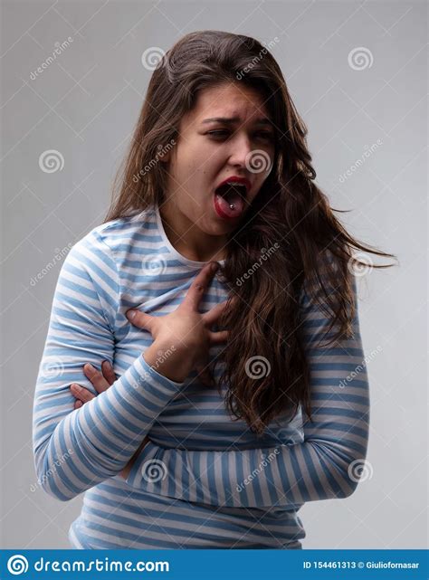 Young Woman Reacting With Abhorrence Stock Image Image Of Lipstick Emotional 154461313