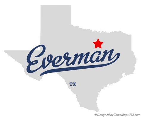 Map Of Everman Tx Texas