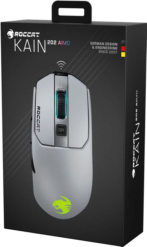 Best Buy Roccat Kain 202 Aimo Wireless Rgb 105 Gram 16k Dpi Owl Eye