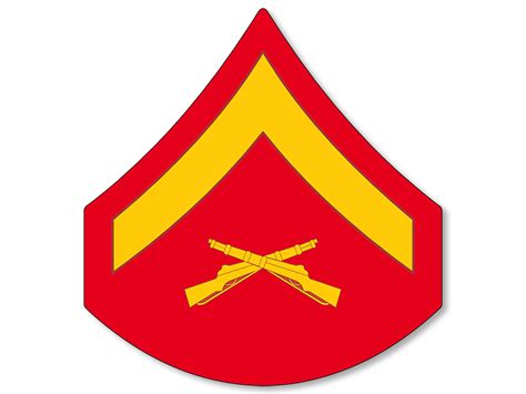 3×4 Inch Usmc Rank Lance Corporal Sticker Officially Licensed By Usmc